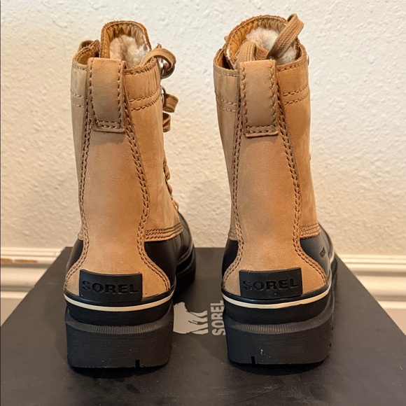 “””””Brand-new””””” Sorel Caribou Storm WP Boots - Tan and Black - Picture 4 of 7